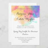 Aquarel leuke bruiloft uitnodiging (Voorkant / Achterkant)