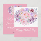 Aquarel Levendig Bloemboeket op Maat Feestdagenkaart (Voorkant / Achterkant)