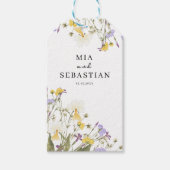 Aquarel Lila bruiloft Cadeaulabel (Voorkant)