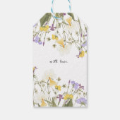 Aquarel Lila bruiloft Cadeaulabel (Achterkant)