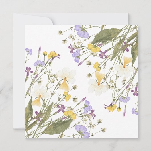 Aquarel Lila bruiloft Save The Date (Achterkant)