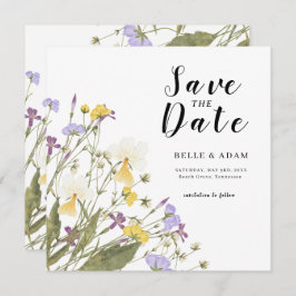 Aquarel Lila bruiloft Save The Date