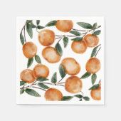 Aquarel Little Cutie Sinaasappel Citrus Servet (Voorkant)