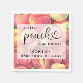 Aquarel Little peach is on the way baby shower Servet