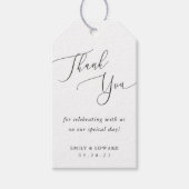 Aquarel Loof Bruiloft Bedankt Cadeaulabel (Voorkant)