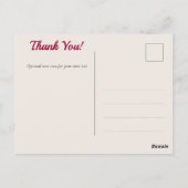 Aquarel Lotus Bloem Dank Je Briefkaart (Achterkant)