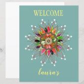Aquarel Lotus Bloem Logo Healing Massage (Voorkant / Achterkant)