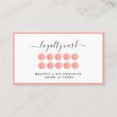 Aquarel Loyalität 10 Kaart Visitekaartje (Voorkant)