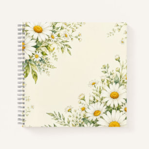 Aquarel Madeliefje Tuin Bloemige Journal Notitieboek