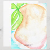 Aquarel Mango Handgeschilderde Tropische Briefpapi (Voorkant / Achterkant)
