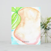 Aquarel Mango Handgeschilderde Tropische Briefpapi (Staand voorkant)
