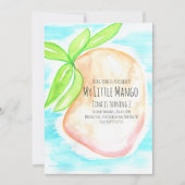 Aquarel Mango Handgeschilderde Tropische Uitnodigi Kaart (Voorkant)