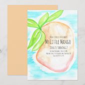Aquarel Mango Handgeschilderde Tropische Uitnodigi Kaart (Voorkant / Achterkant)