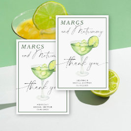 Aquarel Margarita Dank je Bruids douche  Bedankkaart