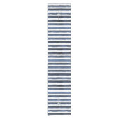 Aquarel marine strepen met anker strand bruiloft korte tafelloper (Voorkant)