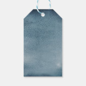 Aquarel marineblauw nautisch trouwfeest bedankt cadeaulabel (Achterkant)