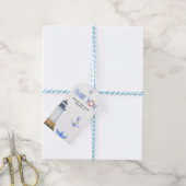 Aquarel maritiem - dank je cadeaulabel (Met Touw)
