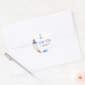 Aquarel maritiem - dank je ronde sticker (Envelop)