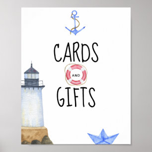 Aquarel maritiem - kaarten en cadeaus poster