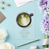 Aquarel Matcha thema acryl vrijgezellenfeest Acryl Uitnodigingen (Insitu (Huwelijk))