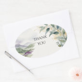 Aquarel Meer Berg Meer Bedankt Sticker (Envelop)