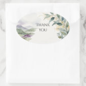 Aquarel Meer Berg Meer Bedankt Sticker (Tas)