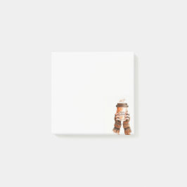 Aquarel Meisje met Koffie Post-it® Notes