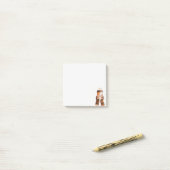 Aquarel Meisje met Koffie Post-it® Notes (Op bureau)