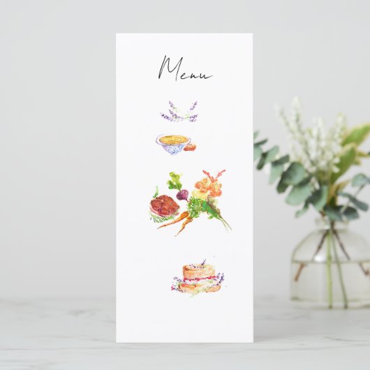 Aquarel Menu (Staand voorkant)