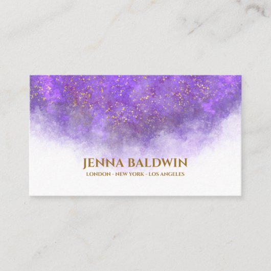 Aquarel met Gouden Vlekken Visitekaartje (Voorkant)