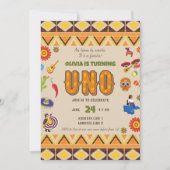 Aquarel Mexicaans thema eerste verjaardag Kaart (Voorkant)