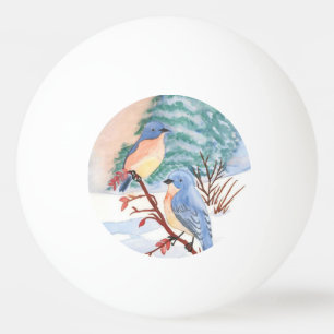 Aquarel mezen pingpongbal