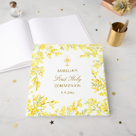 Aquarel Mimosa Eerste Communie Gastboek Gastenboek