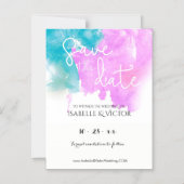 Aquarel Modern Design Kalligrafie Magnetische Uitnodiging (Voorkant)