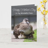 Aquarel Moeder Eend Kuikens Kaart (Gele Bloem)