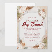 Aquarel Moederdag Brunch Uitnodigingen (Voorkant / Achterkant)