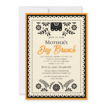 Aquarel Moederdag Brunch Uitnodigingen