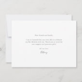 Aquarel Monogram Bat Mitzvah Bedankt Kaart (Achterkant)