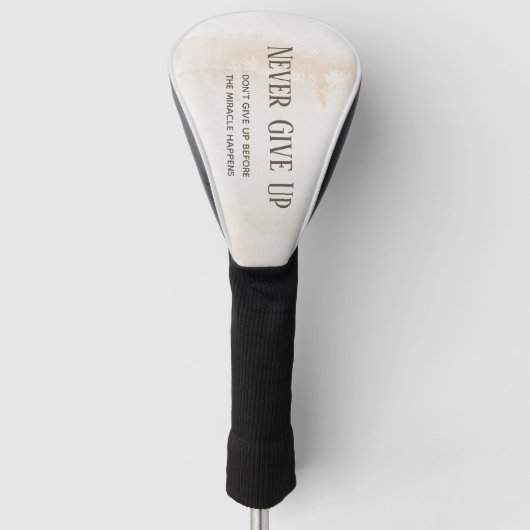 Aquarel Motivatie Quote Golfheadcover (Voorkant)