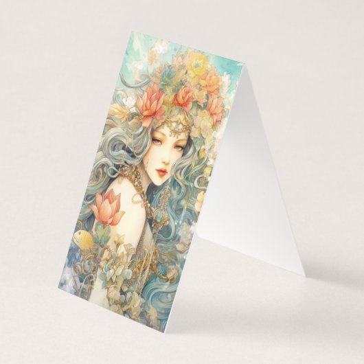 Aquarel Mysterious Maiden Kaart (Achterkant)