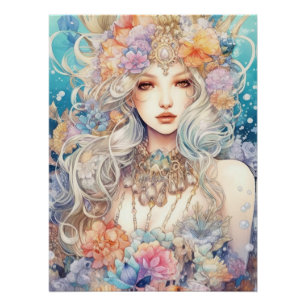 Aquarel Mysterious Maiden Perfect Poster