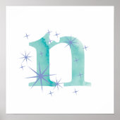 Aquarel N Poster (Voorkant)