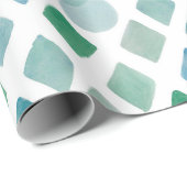 Aquarel naadloos op een witte achtergrond met een  cadeaupapier (Rol Hoek)