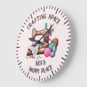 Aquarel naaimachine grote klok (Hoek)