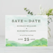 Aquarel Natuur Berg Bruiloft Save The Date (Staand voorkant)
