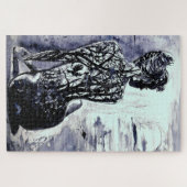 Aquarel - Natuur Dame - Kunst - Aanpasbaar - Legpuzzel (Horizontaal)