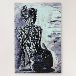 Aquarel - Natuur Dame - Kunst - Aanpasbaar - Legpuzzel
