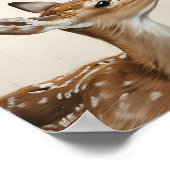 Aquarel Natuur Kunst van Moederhert en Jong Poster (Hoek)