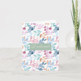 Aquarel Natuur Patroon Herstel Affirmatie Kaart