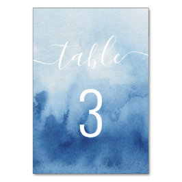 Aquarel nautisch blauwe bruiloft. Modern schrift Kaart